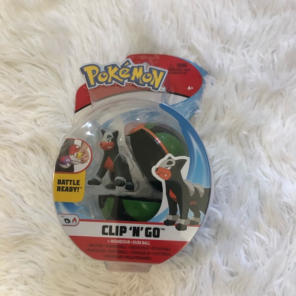 New POKEMON Clip ‘N’ Go Houndour + Dusk Ball